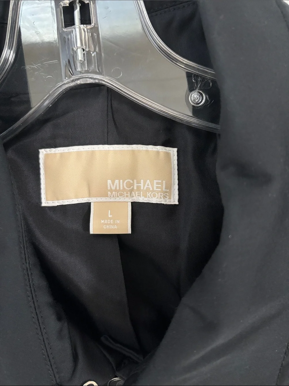 Michael Kors Black Belted Trench Coat